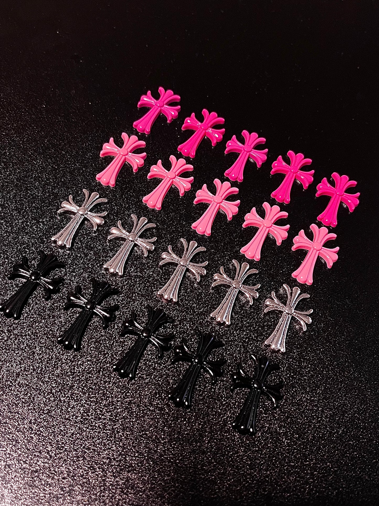 CHROME CROSS CHARMZ 2PCS