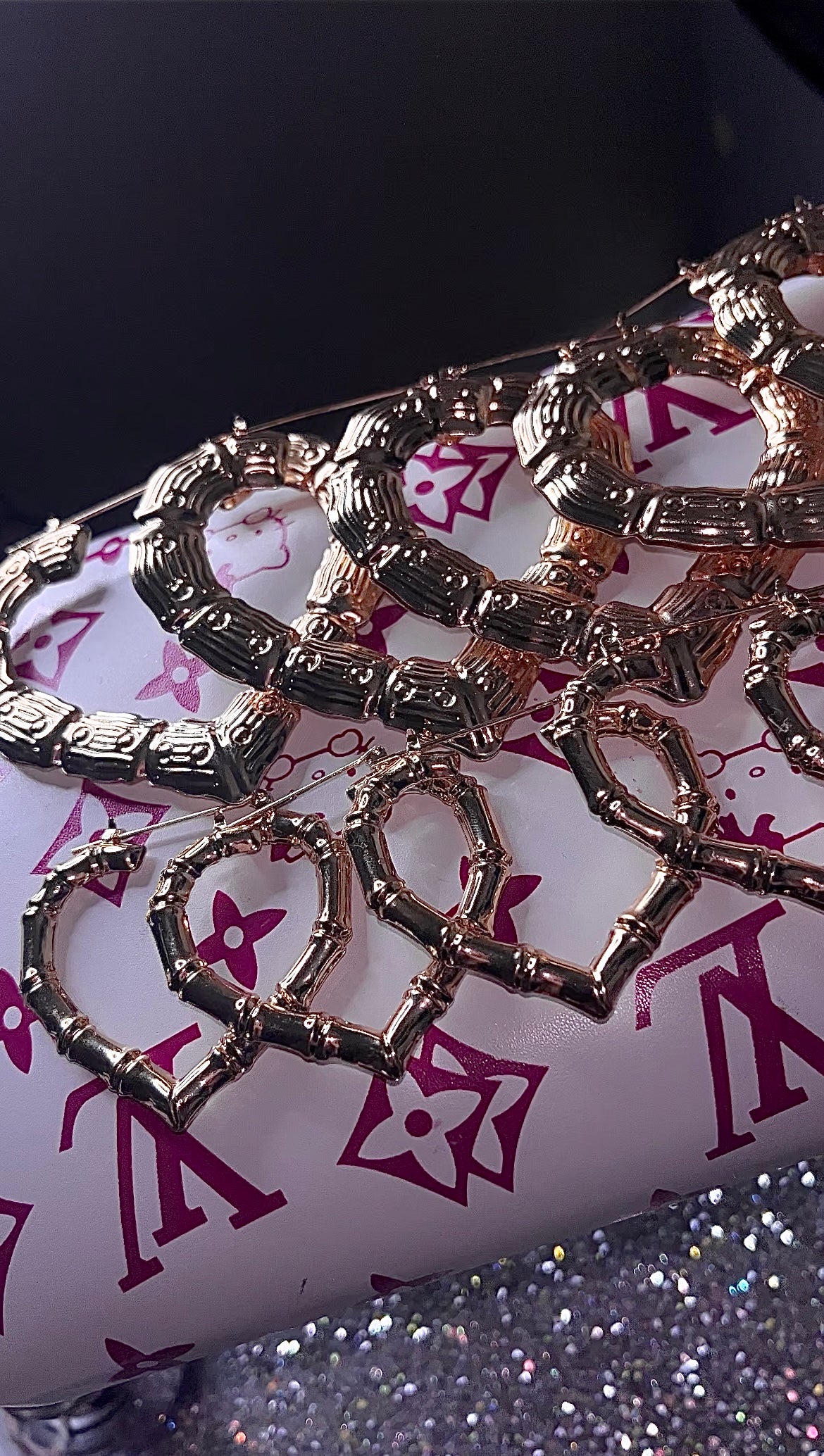 GOLD HEART BAMBOO HOOPZ