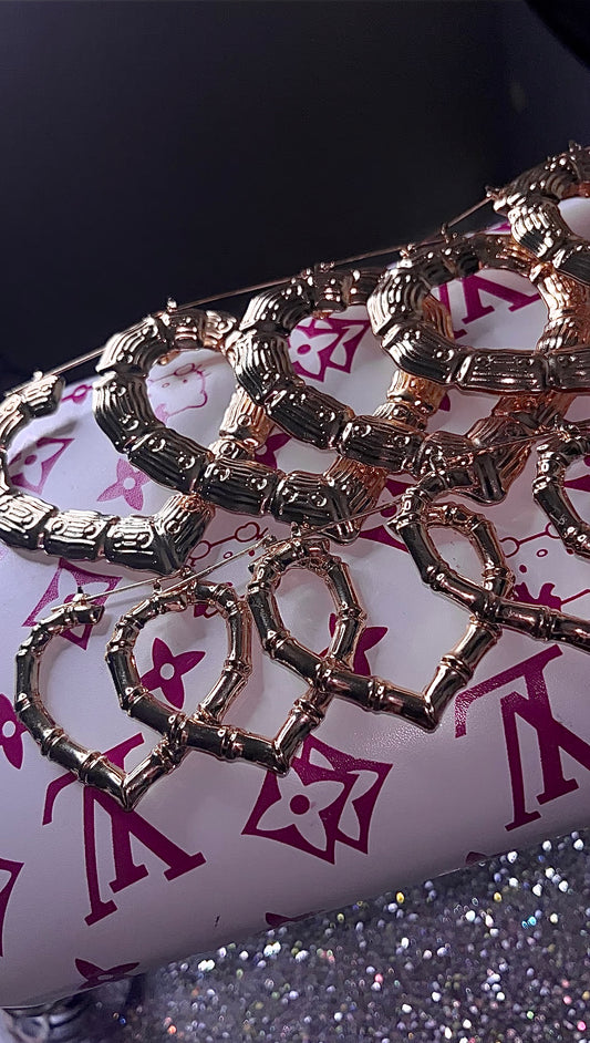 GOLD HEART BAMBOO HOOPZ